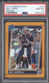 Mac Jones 2021 Panini Donruss Optic 206 Orange RC 16/199 PSA 10