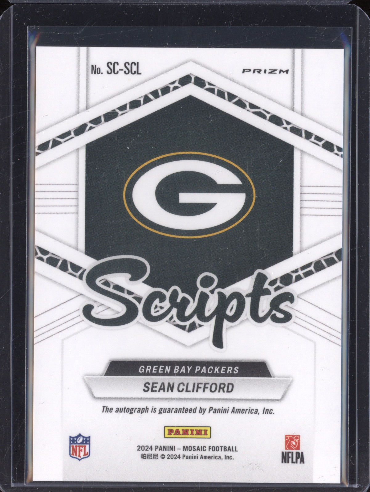 Sean Clifford 2024 Panini Mosaic SC-SCL Scripts Auto Blue