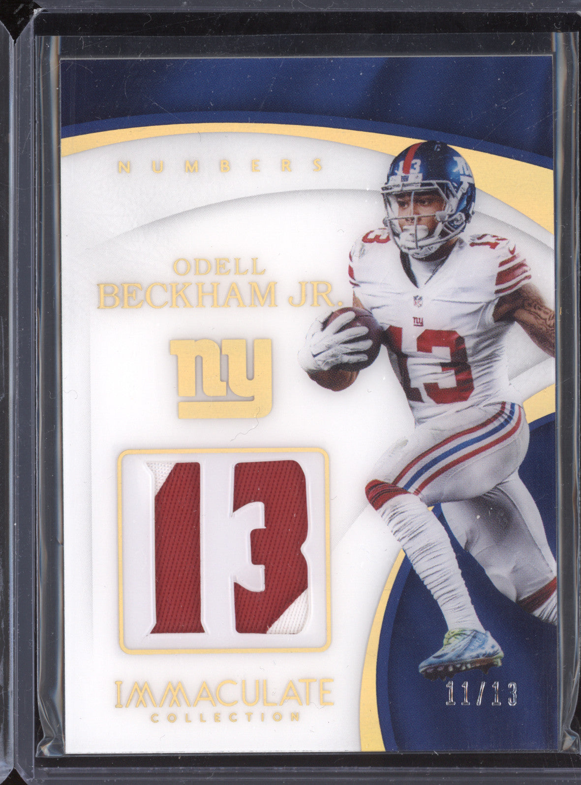Odell Beckham Jr 2017 Panini Immaculate NU-71 Numbers Memorabilia 11/13