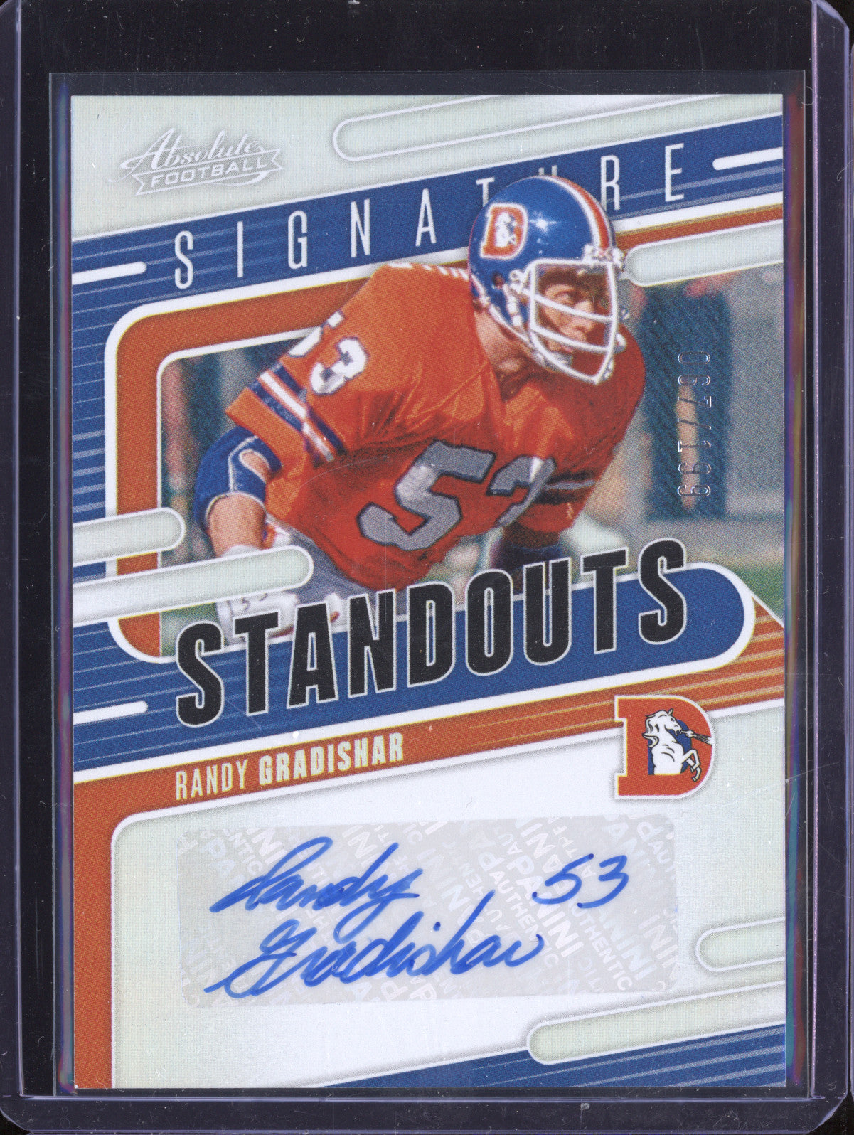 Randy Gradishar 2024 Panini Absolute SS-RGR Signature Standouts Auto 67/199