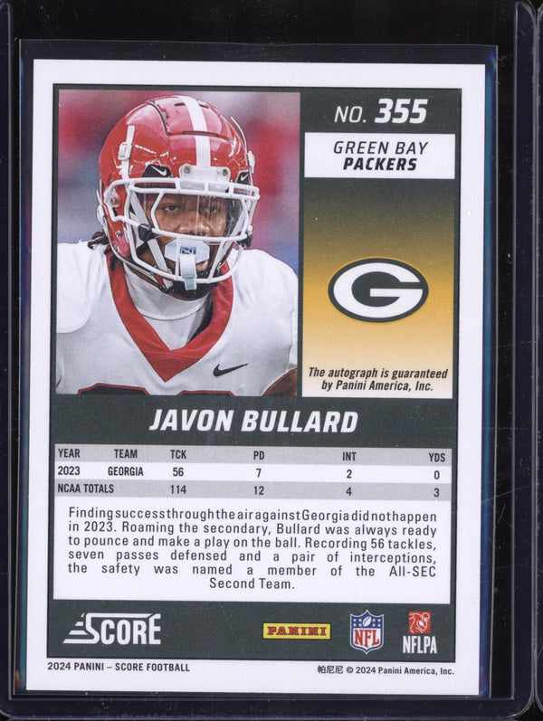 Javon Bullard 2024 Panini Score 355 Rookie Signatures RC