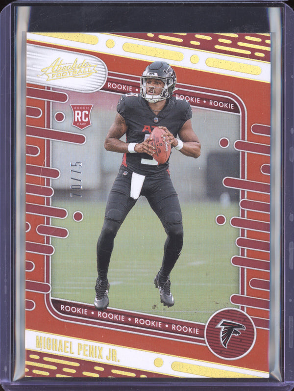 Michael Penix Jr 2024 Panini Absolute 108 RC 70/75