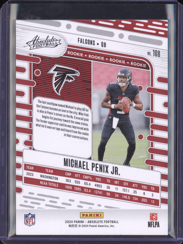 Michael Penix Jr 2024 Panini Absolute 108 RC 70/75