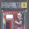 Bailey Zappe 2022 Panini Origins 191 Rookie Jumbo Jersey Auto Red RC 39/99 BGS 8.5/10