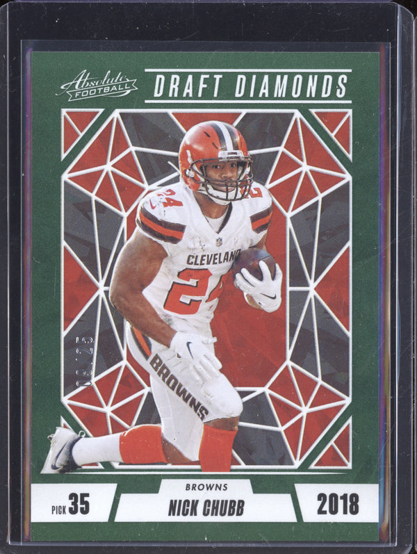 Nick Chubb 2024 Panini Absolute DD-NCB 9/25