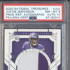 Justin Jefferson 2020 Panini NT PPA-JUJ Prodigy Patch Auto RC 49/99 PSA 8/10