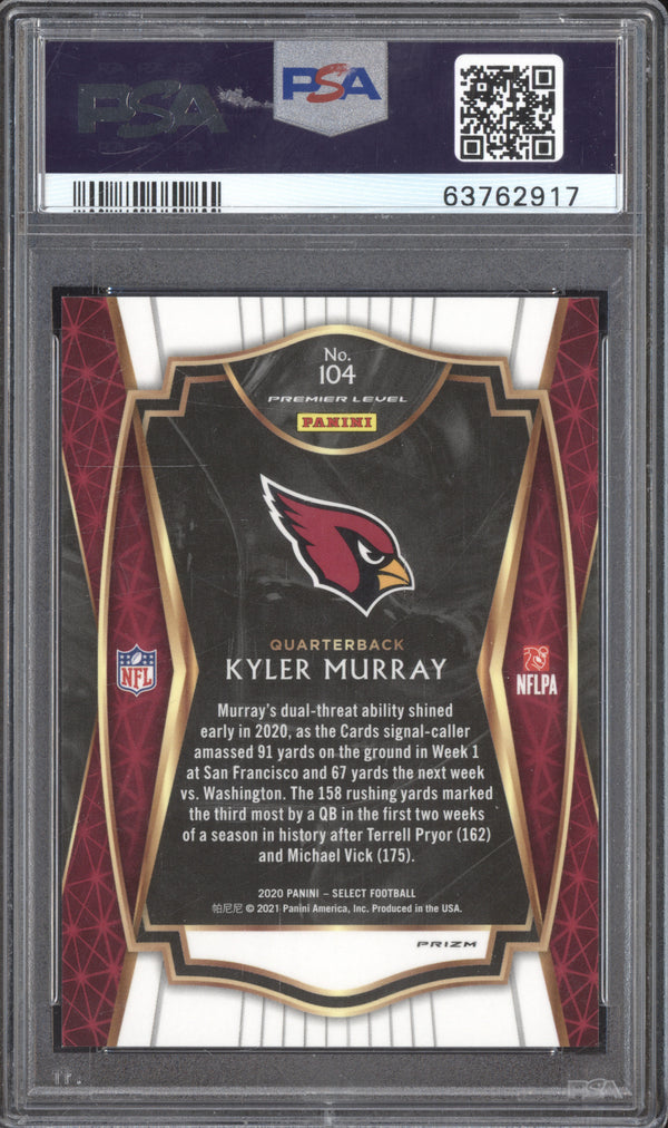 Kyler Murray 2020 Panini Select 104 Zebra PSA 10