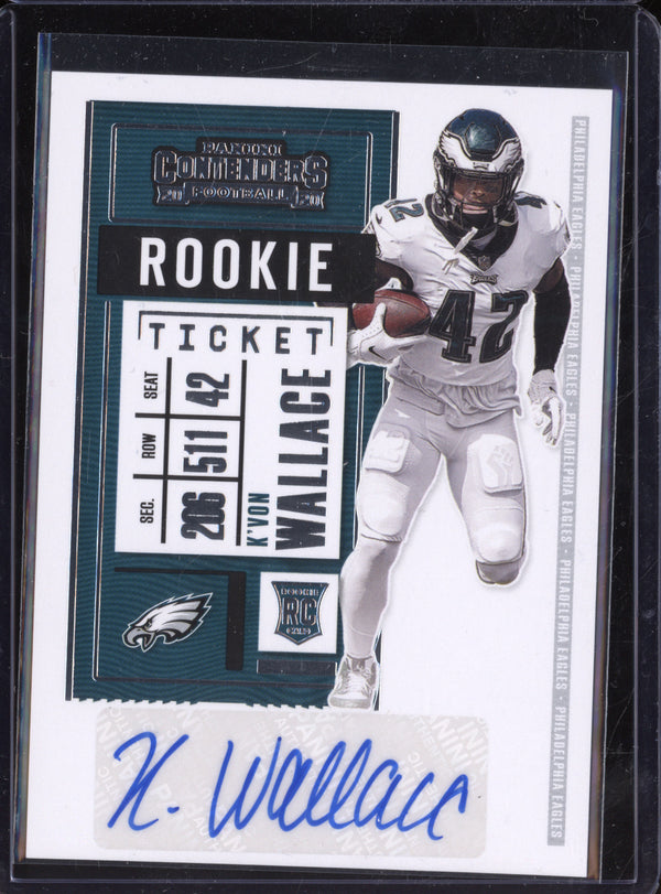 K'Von Wallace 2020 Panini Contenders 258 Rookie Ticket Auto RC