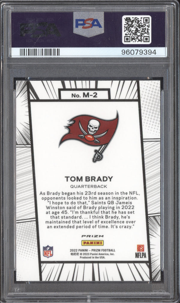 Tom Brady 2022 Panini Prizm M-2 Manga PSA 9