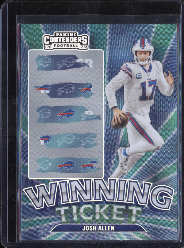 Josh Allen 2023 Panini Contenders 11 Winning Ticket Silver