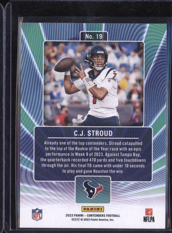 CJ Stroud 2023 Panini Contenders 19 Winning Ticket RC