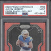 Justin Herbert 2020 Panini Chronicles PB-3 Prizm Black Auto Red RC 35/99 PSA 9