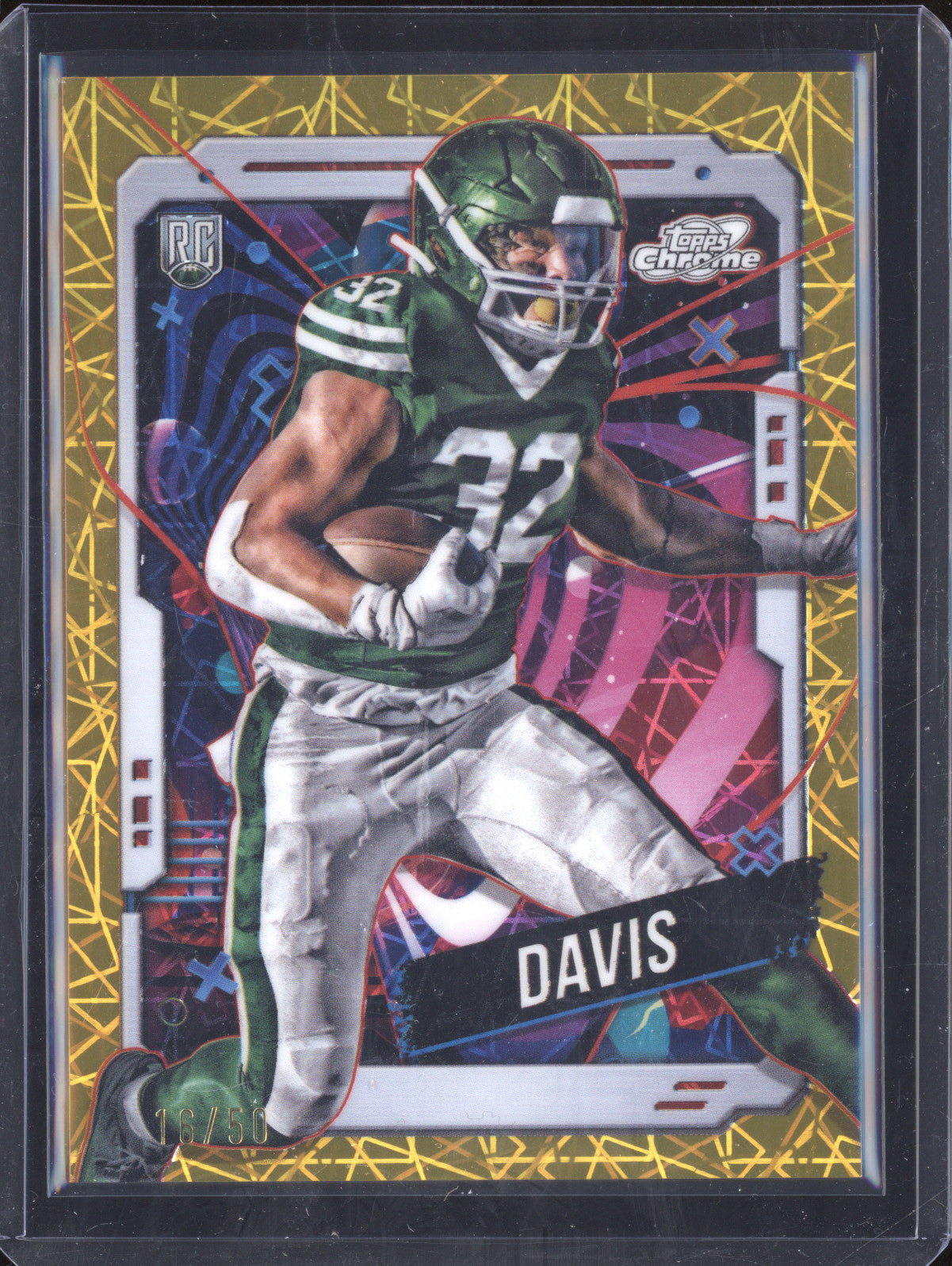 Isaiah Davis 2024 Topps Cosmic Chrome 169 Gold Interstellar RC 16/50