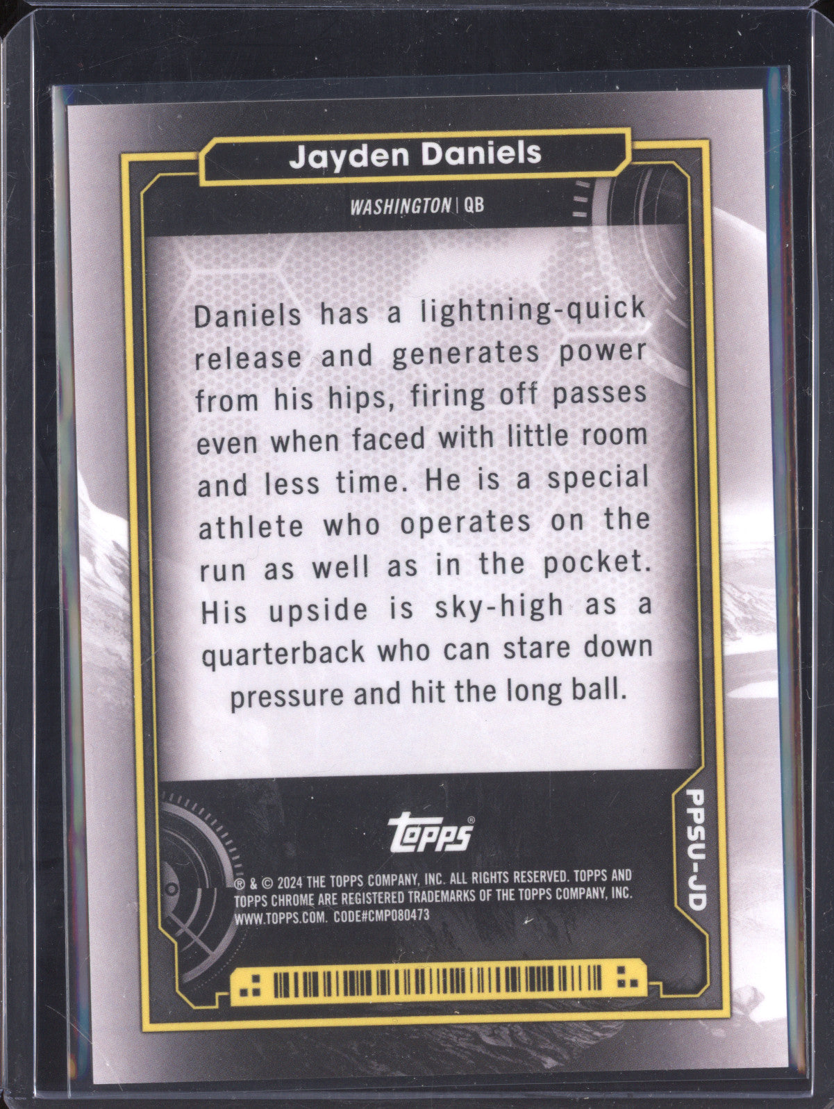 Jayden Daniels 2024 Topps Cosmic Chrome PPSU-JD Planetary Pursuit Sun RC