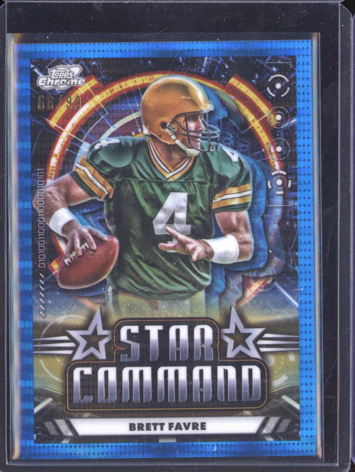 Brett Favre 2024 Topps Cosmic Chrome SC-10 Star Command Blue Moon 66/99