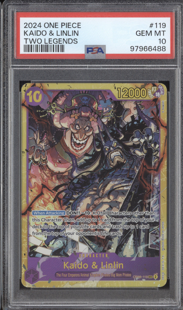 Kaido & Linlin 2024 One-Piece OP08 Two Legends 119 Two Legends PSA 10