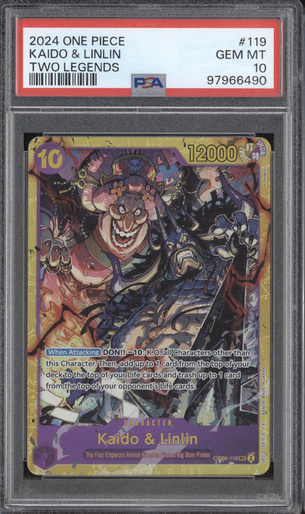 Kaido & Linlin 2024 One-Piece OP08 Two Legends 119 Two Legends PSA 10