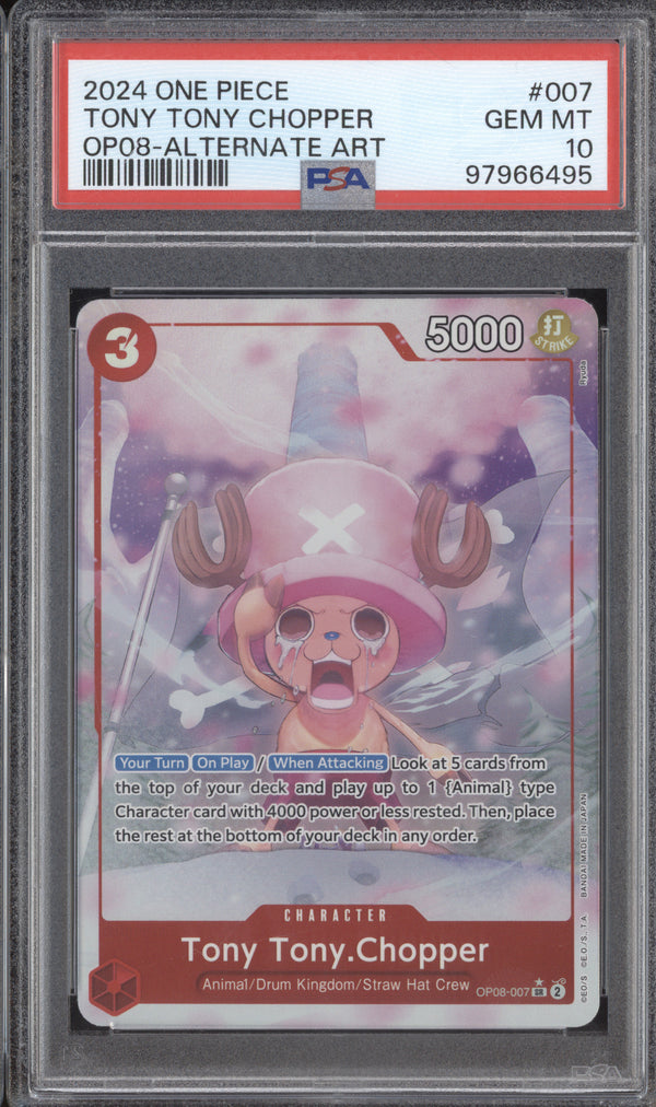 Tony Tony.Chopper 2024 One-Piece OP08 Two Legends 7 Alternate Art PSA 10