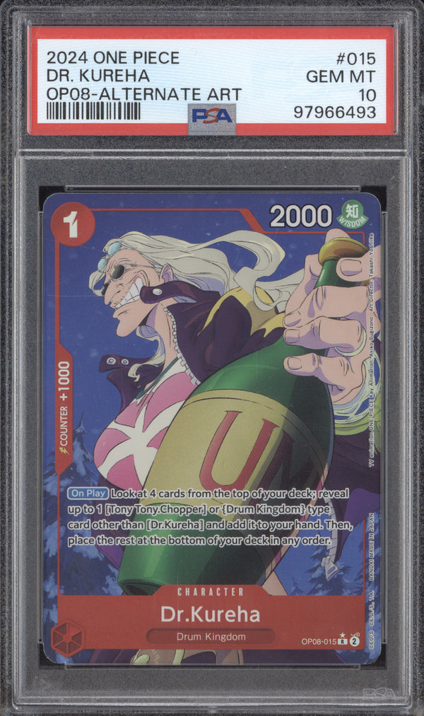 Dr.Kureha 2024 One-Piece OP08 Two Legends 15 Alternate Art PSA 10