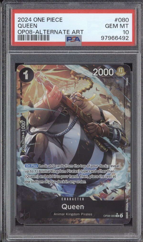 Queen 2024 One-Piece OP08 Two Legends 80 Alternate Art PSA 10