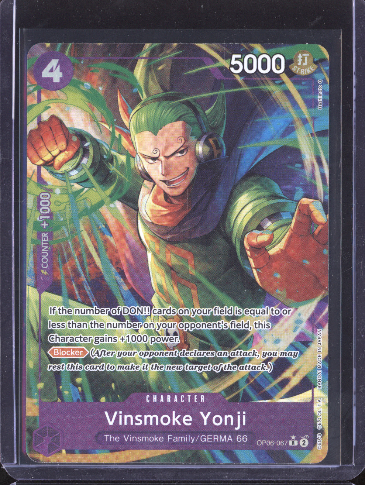 Vinsmoke Yonji 2024 One Piece The Best OP06-067 Rare Alternate Art