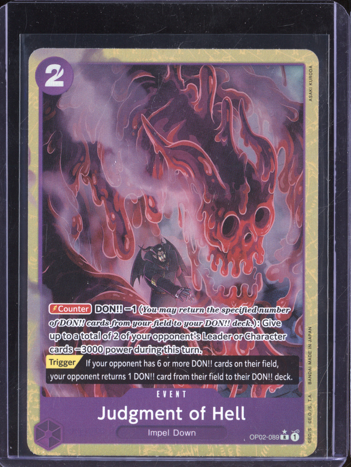 Judgement of Hell 2024 One Piece The Best OP02-089 Rare Alternate Art