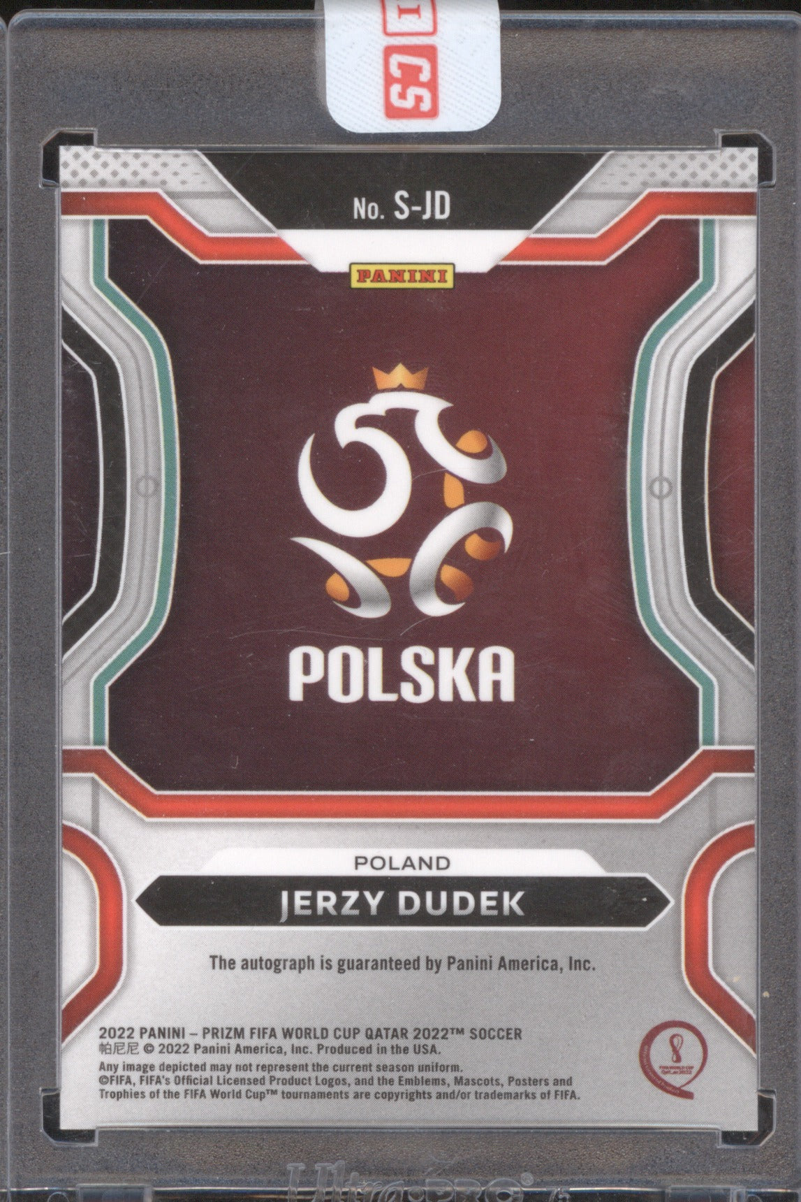 Jerzy Dudek 2022 Panini FIFA World Cup Qatar 2022 S-JD Auto