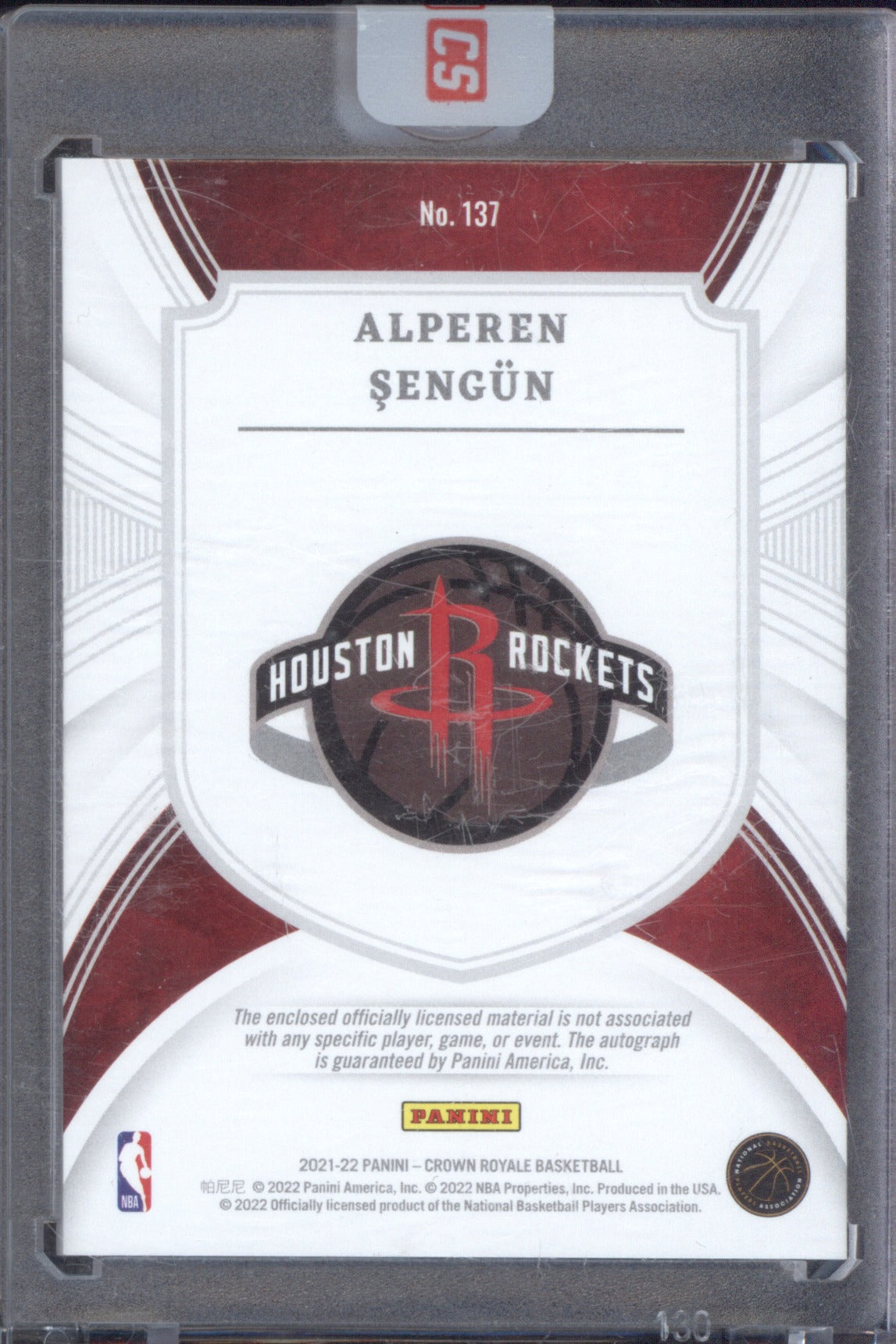 Alperen Şengün 2021 Panini Crown Royale #137 Rookie Silhouettes Auto /199