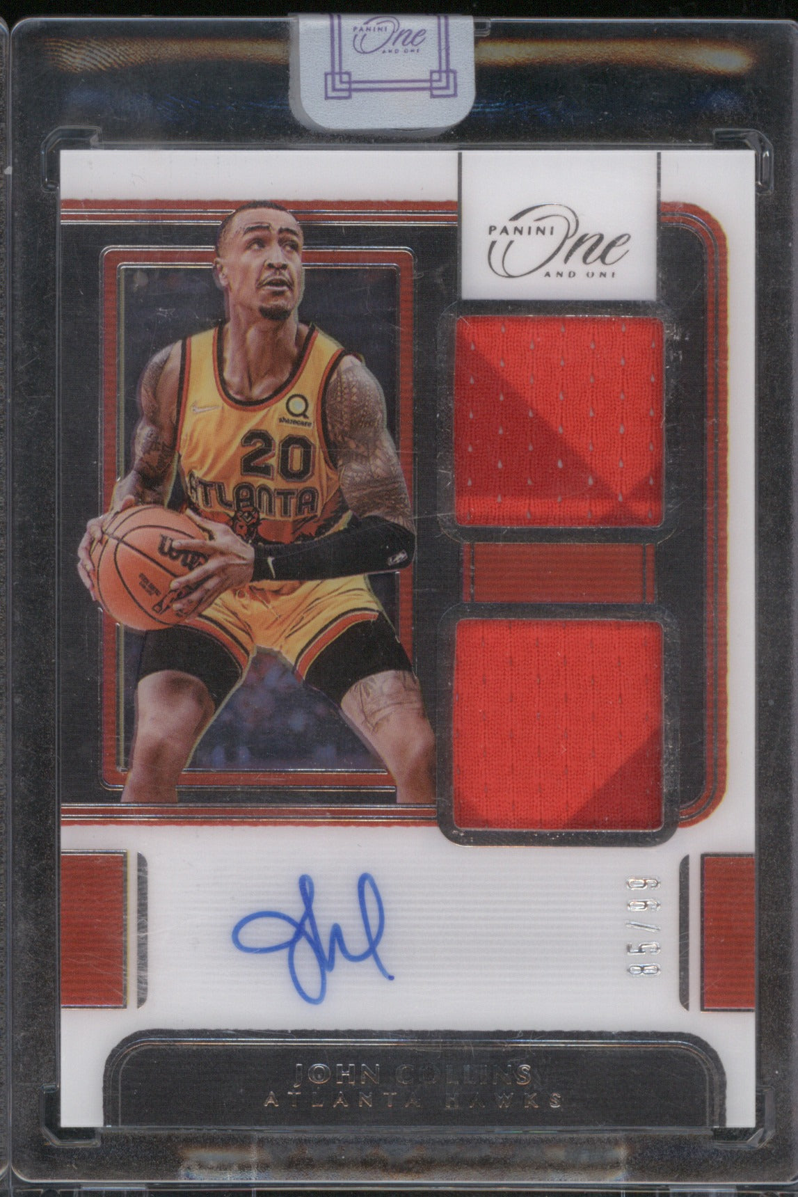 John Collins 2021-22 One and One DJ-JCL Dual Patch Auto /99