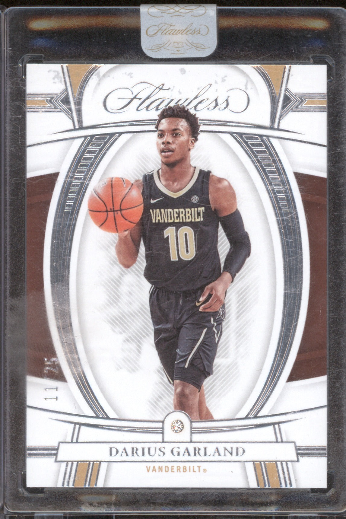 2022 Panini Flawless Collegiate Darius Garland 11/25 Encased Diamond