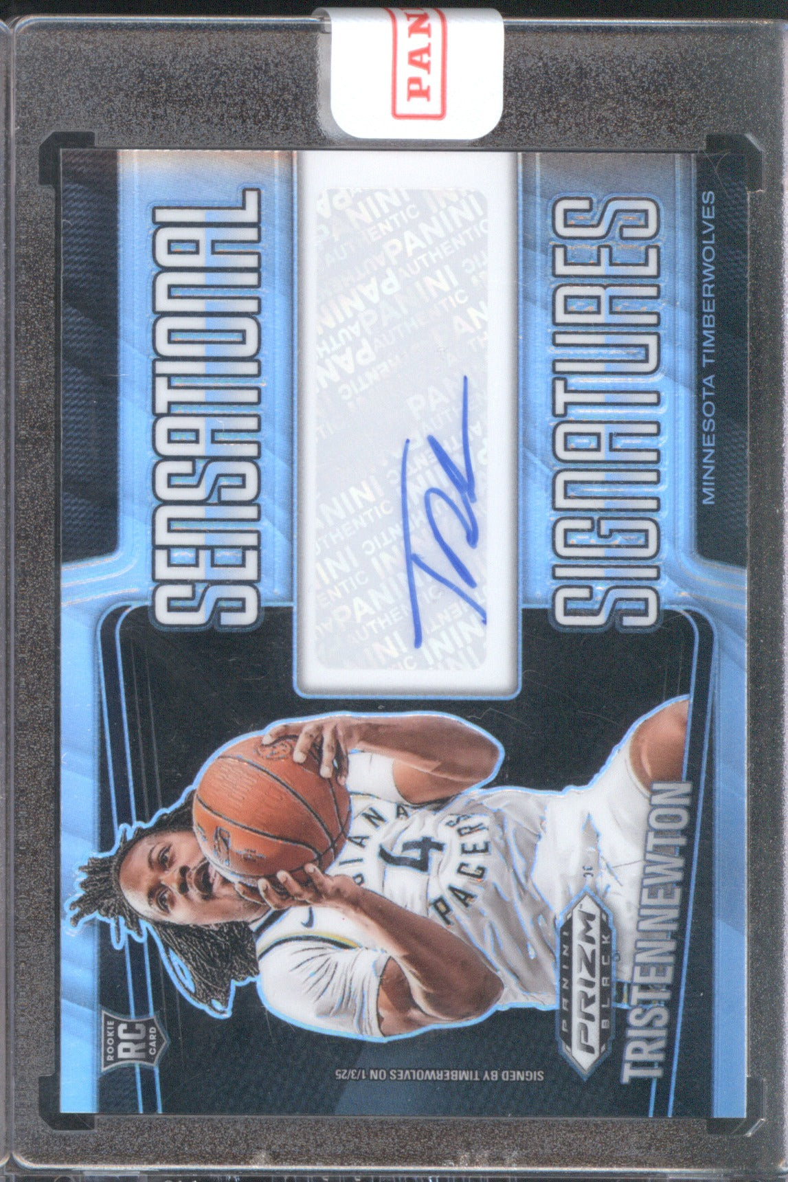 Tristen Newton 2024-25 Panini Prizm Black #SS-NEW Sensational Signatures Silver