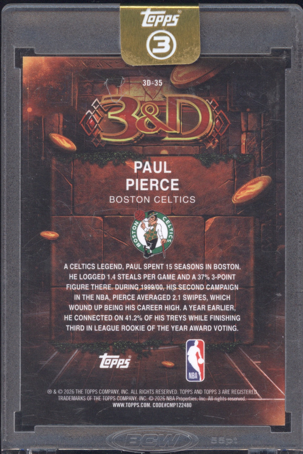 Paul Pierce 2026 Topps 3 3&D /3