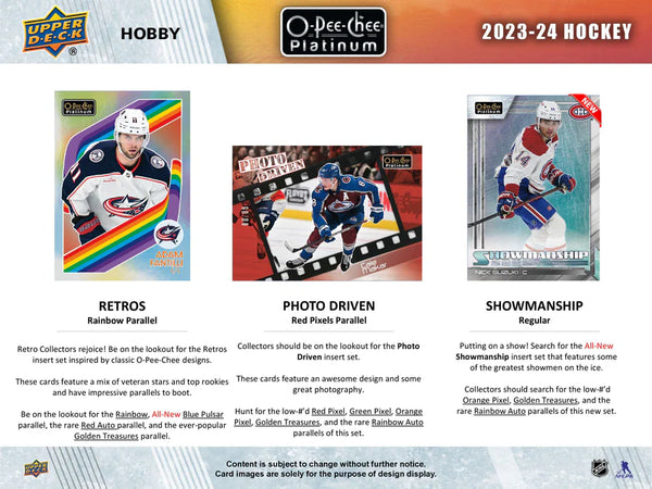 2023-24 Upper Deck O-Pee-Chee Platinum Hockey Hobby Box