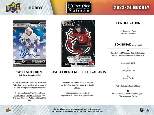 2023-24 Upper Deck O-Pee-Chee Platinum Hockey Hobby Box