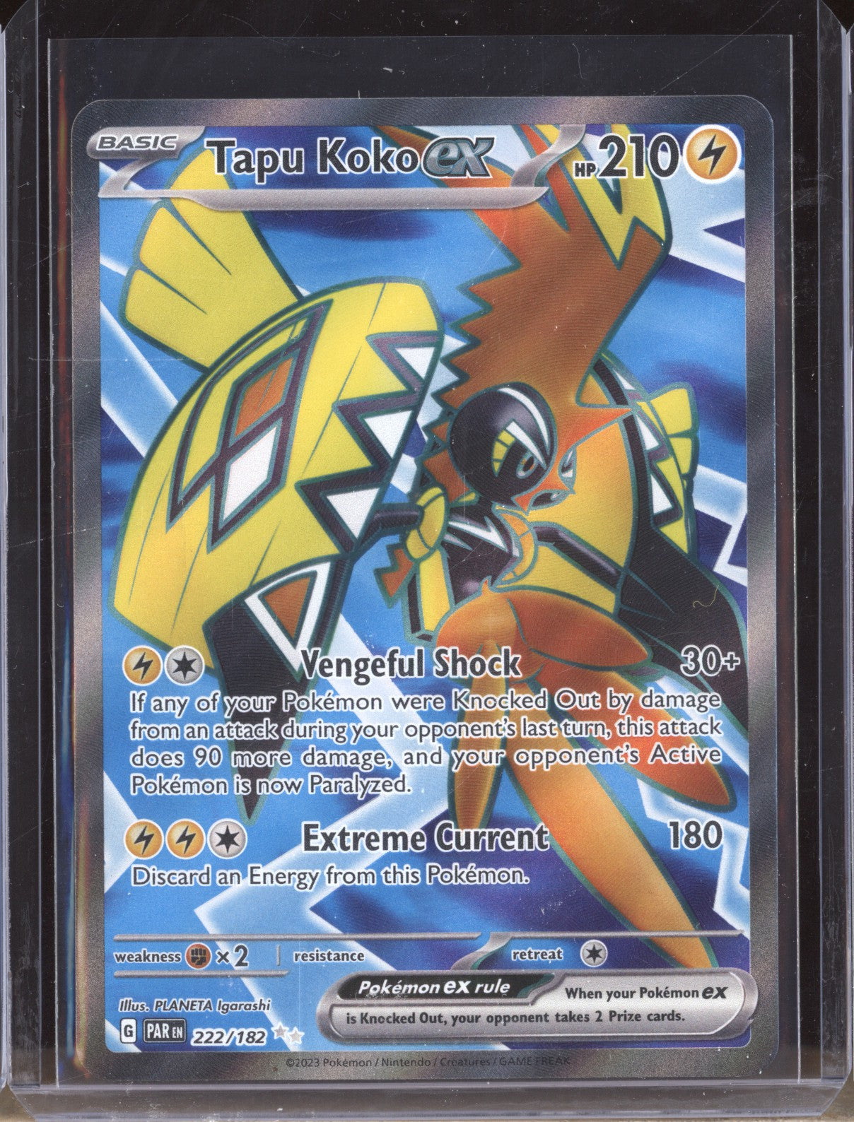 Tapu Koko ex 2023 Pokemon Paradox Rift 222/182 Full Art