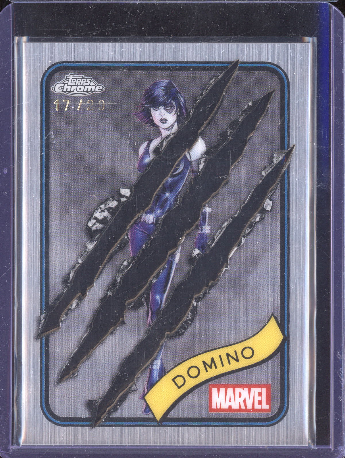 Domino 2025 Topps Chrome Marvel 154 Clawed Chrome Stainless Steel 17/20