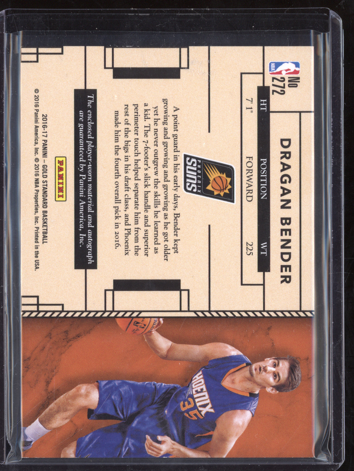 Dragan Bender 2016-17 Panini Gold Standard 272 Rookie Patch Auto Triple Tag 1/1