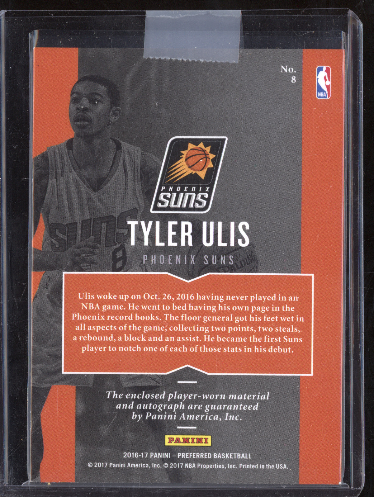 Tyler Ulis 2016-17 Panini Preferred 8 Silhouettes Auto Relic RC 9/99