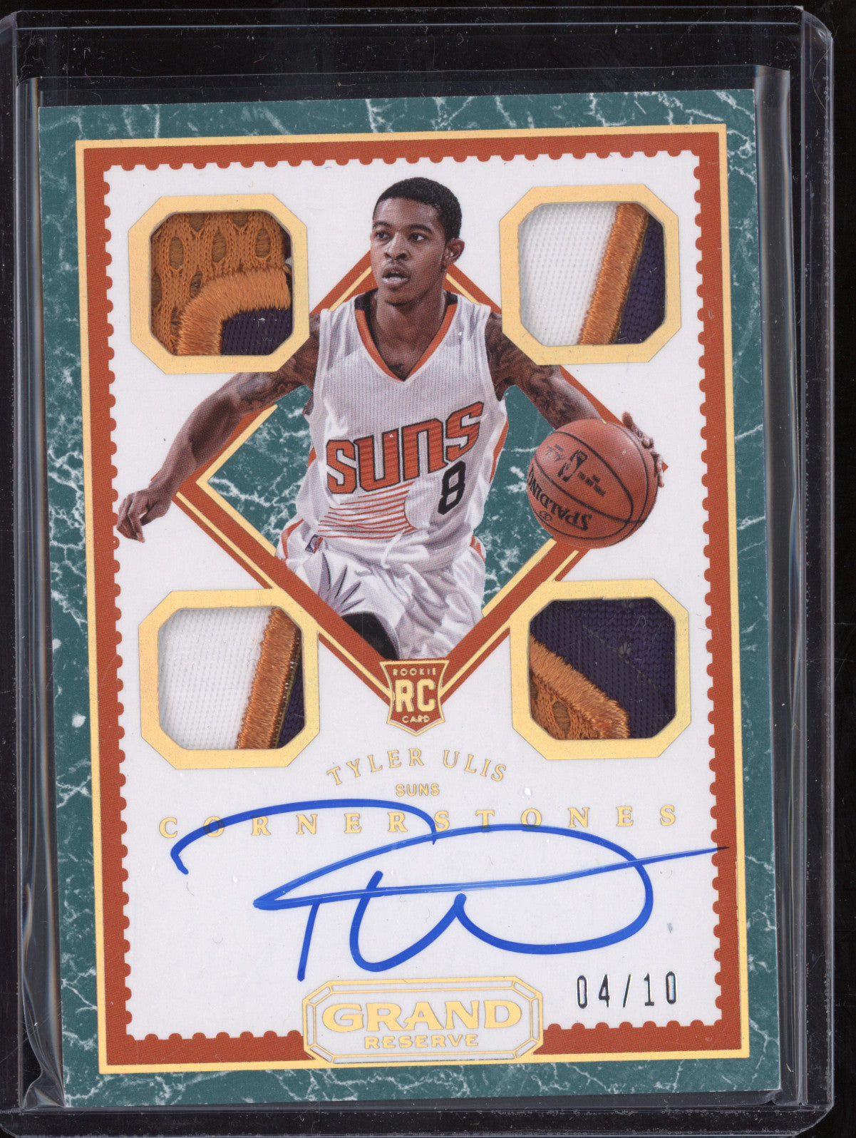 Tyler Ulis 2016-17 Panini Grand Reserve 138 Rookie Auto Quad Jersey Gold RC 4/10