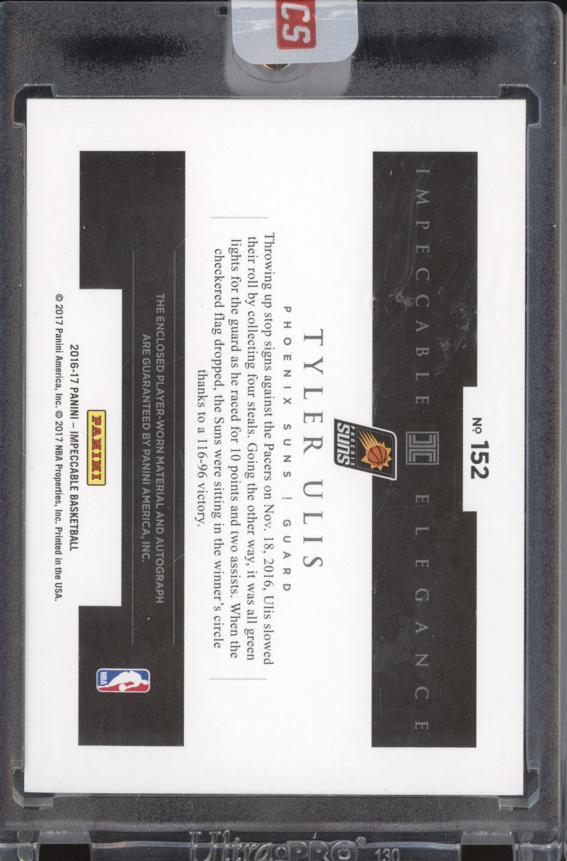Tyler Ulis 2016-17 Panini Impeccable 152 Elegance Rookie Patch Auto RC 55/99