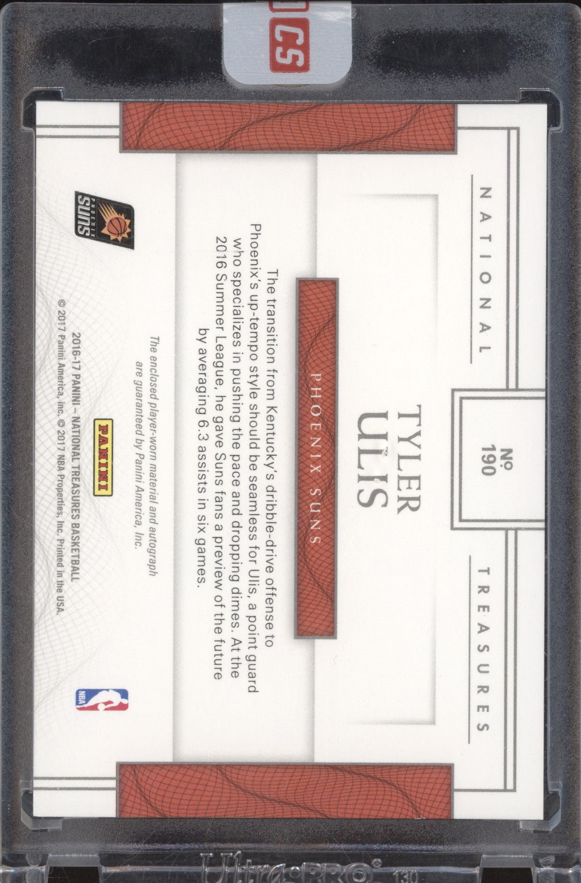Tyler Ulis 2016-17 Panini NT 190 Rookie Patch Auto Horizontal Bronze RC 9/25