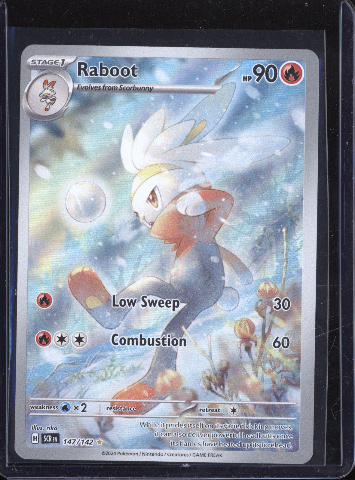 Raboot 2024 Pokemon Stellar Crown 147/142 Illustration Rare