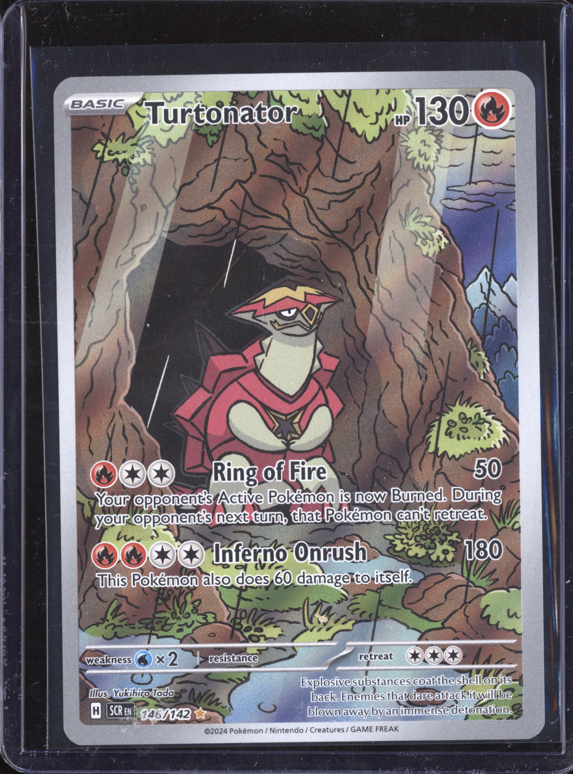 Turtonator 2024 Pokemon Stellar Crown 146/142 Illustration Rare