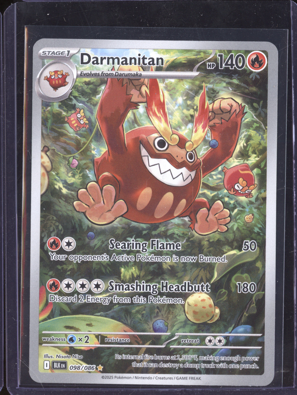 Darmanitan 2025 Pokemon Black Bolt 098/086 Illustration Rare