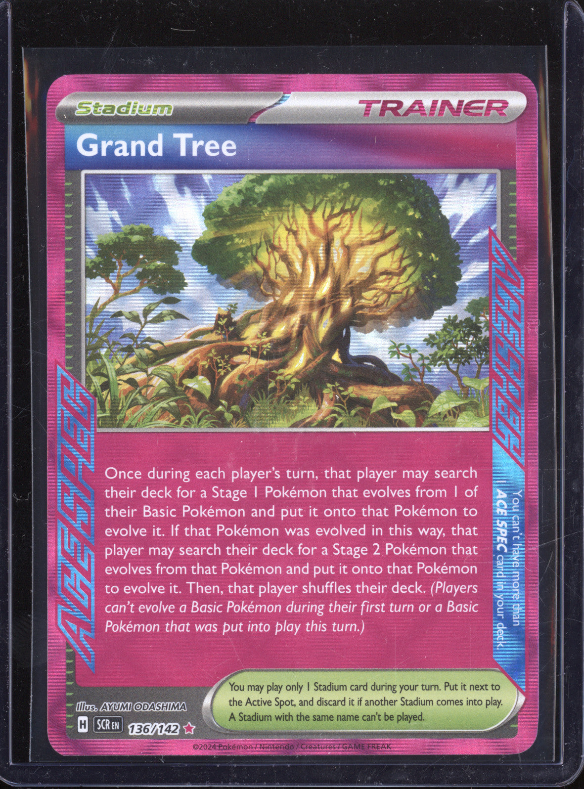 Grand Tree 2024 Pokemon Stellar Crown 136/142 ACE SPEC Rare