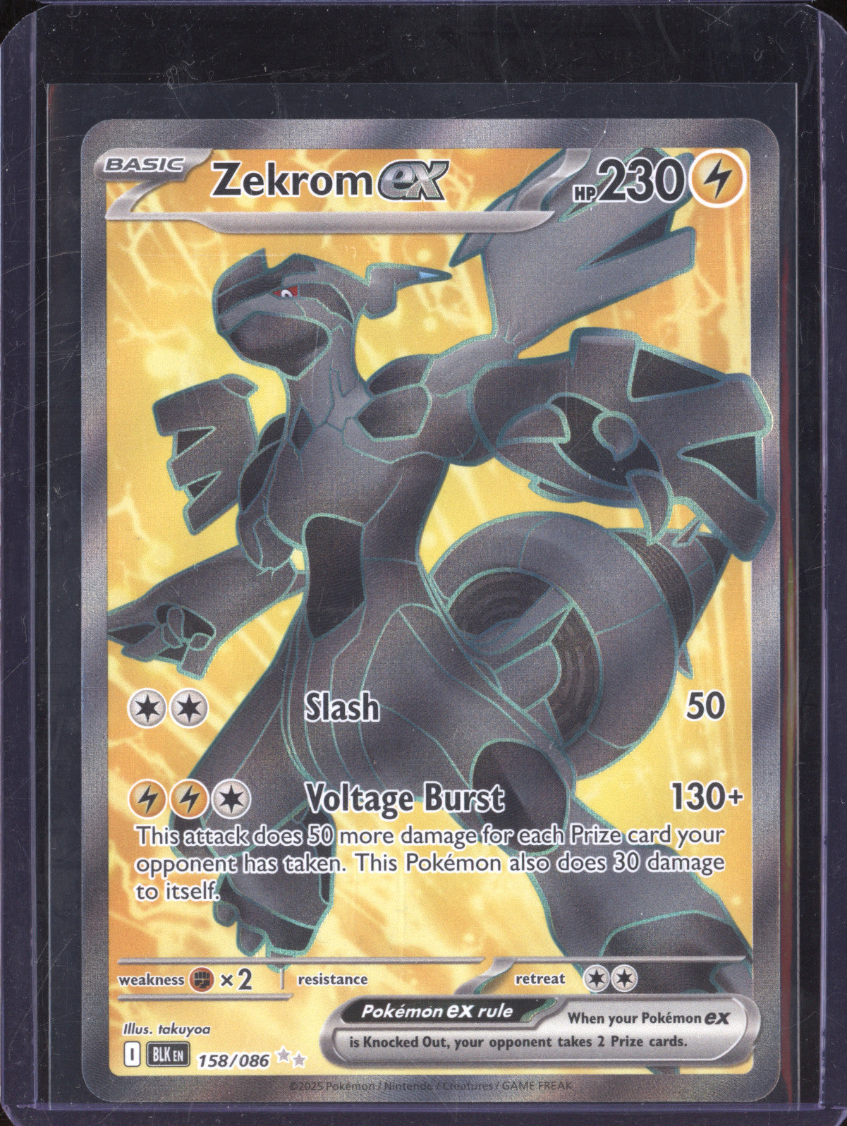 Zekrom ex 2025 Pokemon Black Bolt 158/086 Ultra Rare