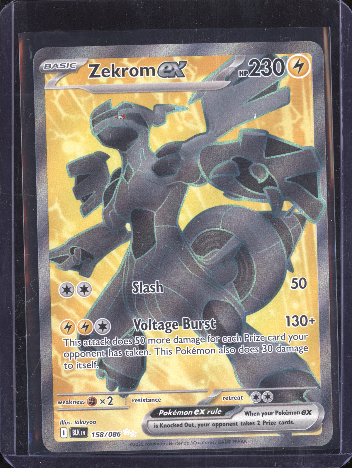 Zekrom ex 2025 Pokemon Black Bolt 158/086 Ultra Rare