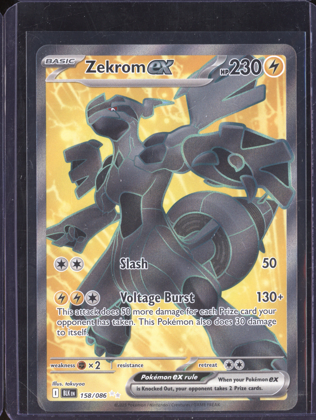Zekrom ex 2025 Pokemon Black Bolt 158/086 Ultra Rare