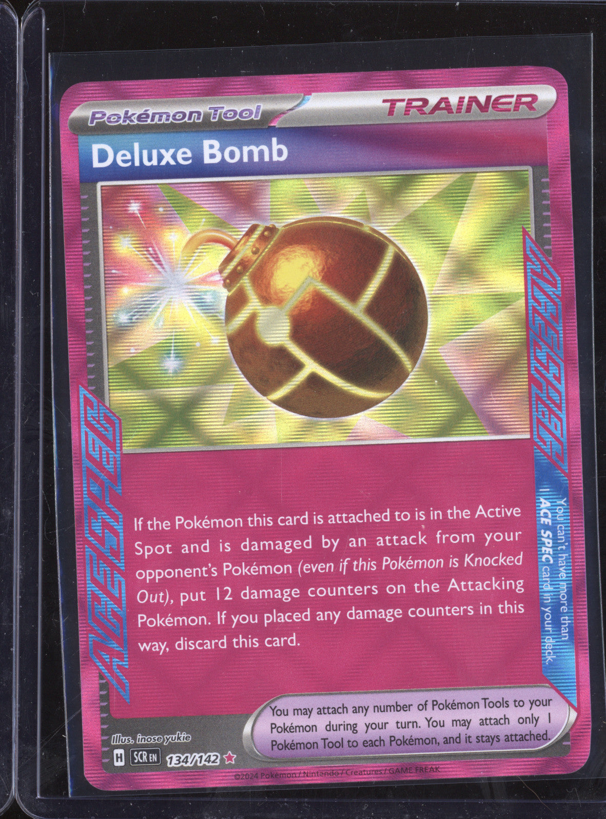 deluxe bomb pokemon card value Deluxe Bomb 2024 Pokemon Stellar Crown 134/142 ACE SPEC Rare