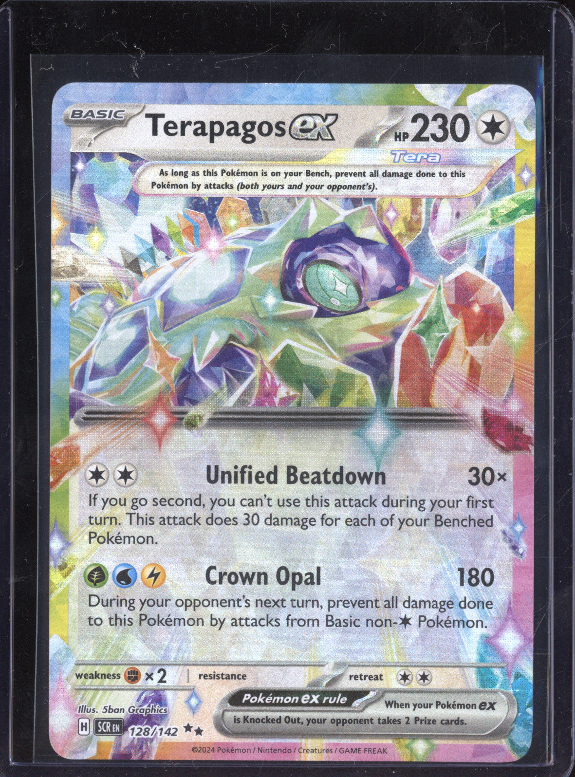 Terapagos ex 2024 Pokemon Stellar Crown 128/142 Double Rare